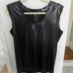 Norma Kamali shiny top